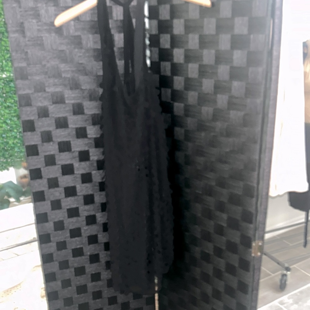 Black halter dress